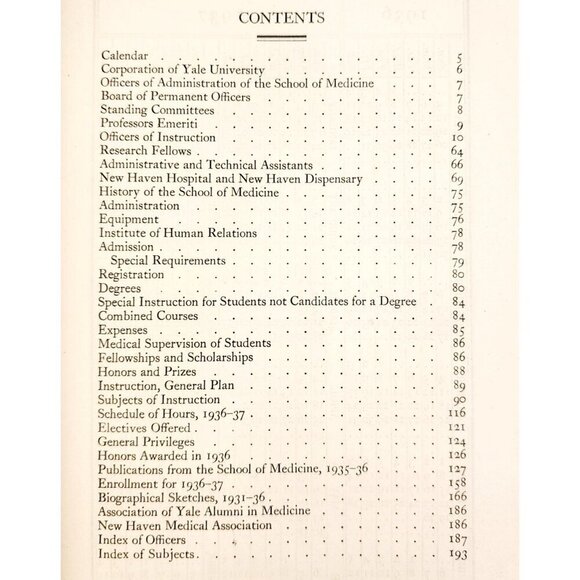 1937 Bulletin Of Yale University School Of Medicine PB Book New Haven #24 E37 - Picture 4 of 6